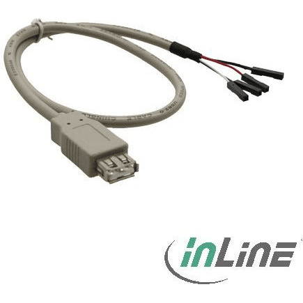 InLine 33440B USB kábel 0,4 m Béžová