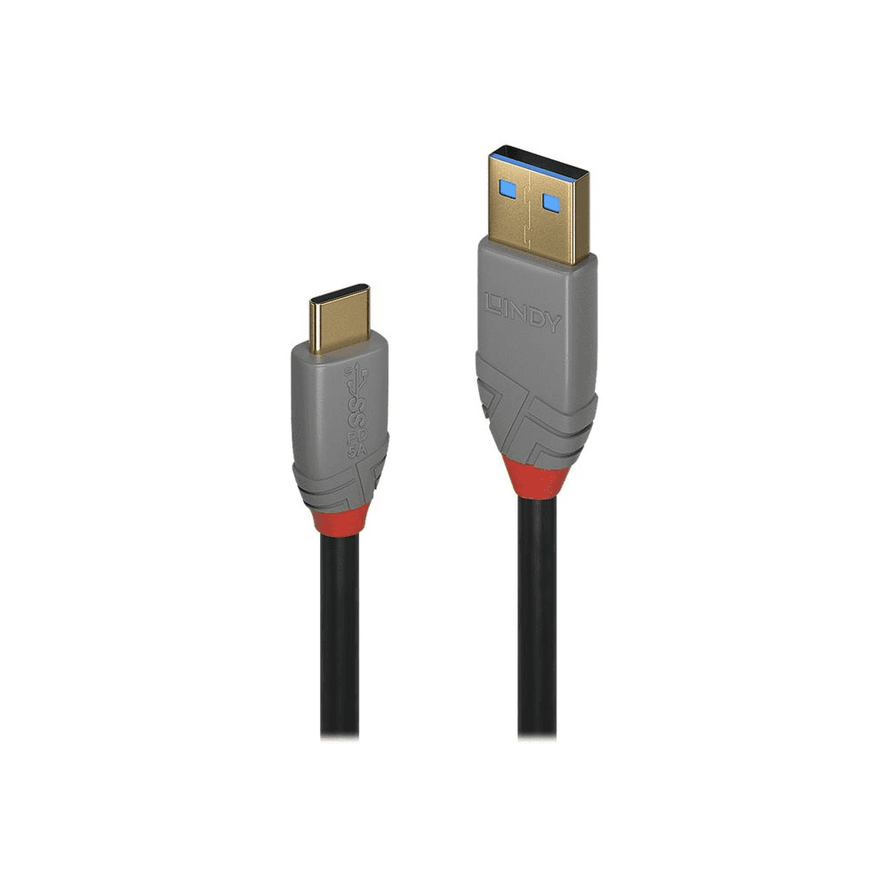 Lindy 36912 USB kábel 1,5 m USB 3.2 Gen 2 (3.1 Gen 2) USB C USB A Čierna, Šedá