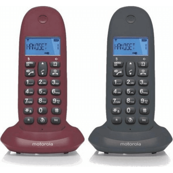 Motorola C1002 telefón DECT telefón ID volajúceho Šedá