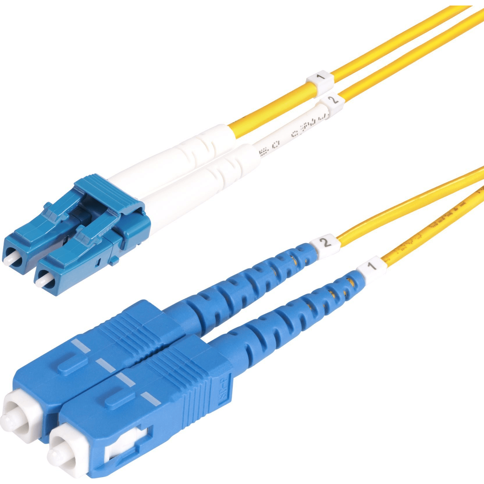 StarTech.com SMLCSC-OS2-10M InfiniBand a kábel z optických vlákien LC SC Žltá