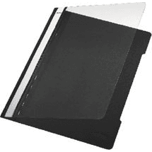 Leitz Standard Plastic File Black A4 PVC (25) fólia na správy Čierna