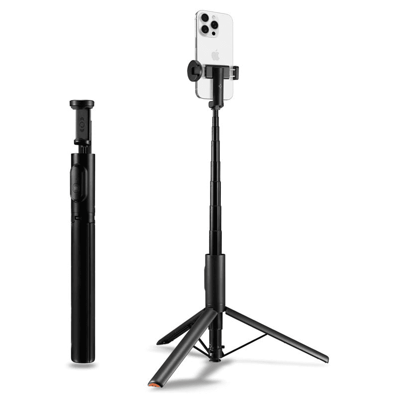 Samospúšť Spigen, statív tripod na telefón na fotky a videá, s BT diaľkovým