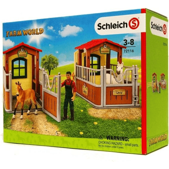 schleich FARM WORLD Visit in the open stable