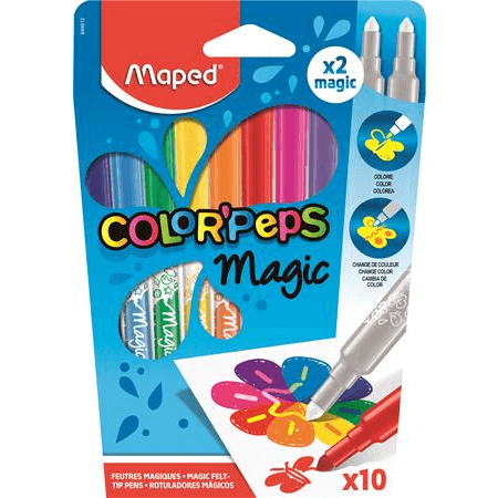 Písacie potreby fixky Maped Colorpeps Magic 10 kusov (8 farieb + 2