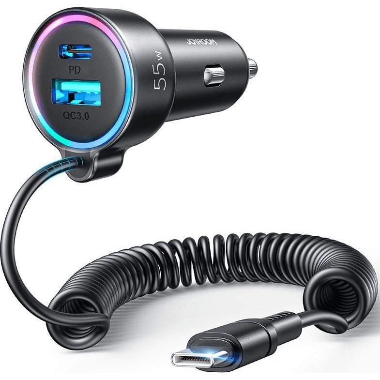 Joyroom rýchla nabíjačka do auta USB/USB-C 60W QC PD 3.0 + kábel USB-C