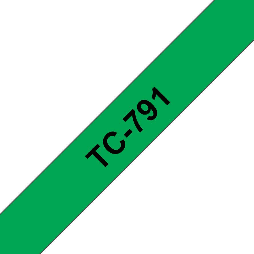 Brother TC-791 páska na tvorbu štítkov Čierna na zelenej