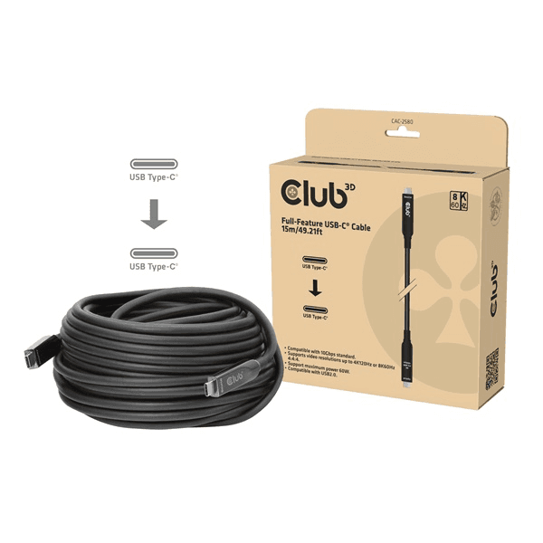 CLUB3D CAC-2580 USB kábel USB C