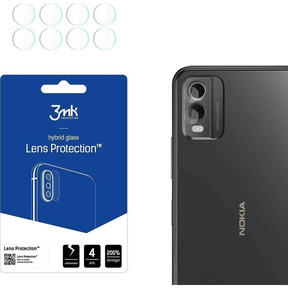 Hybridné sklo 3MK pre Nokia C32, 4 ks