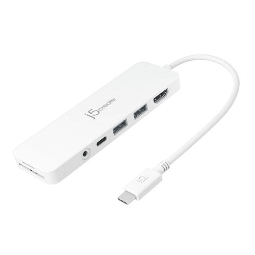 j5create JCD373 USB 3.2 Gen 1 (3.1 Gen 1) Type-C Biela