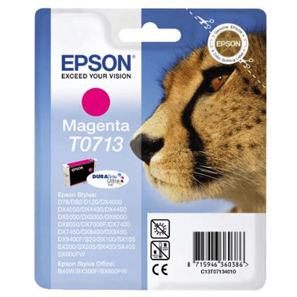Epson T0713 atramentová náplň 1 kusov Originál Štandardná výťažnosť Purpurová