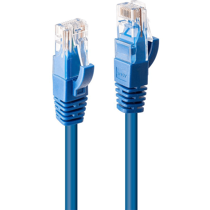 Lindy 48017 sieťový kábel Modrá 1 m Cat6 U/UTP (UTP)