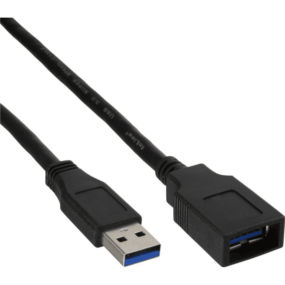 InLine 4043718153725 USB kábel USB 3.2 Gen 1 (3.1 Gen 1) 1,5 m USB A Čierna