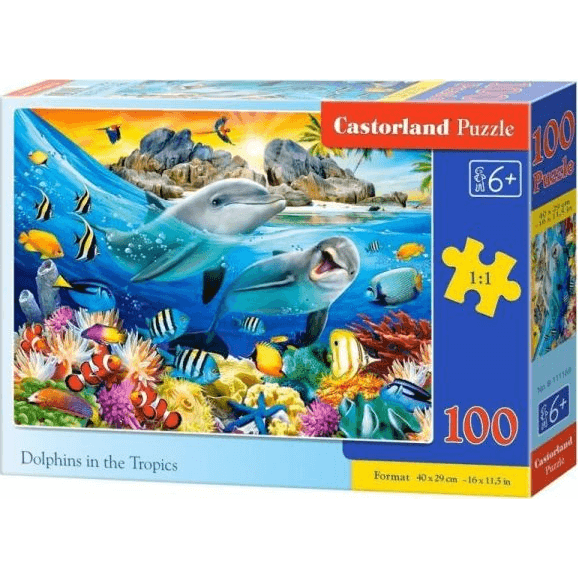 Castorland Dolphins in the Tropics Puzzle 100 kusov Zvieratá