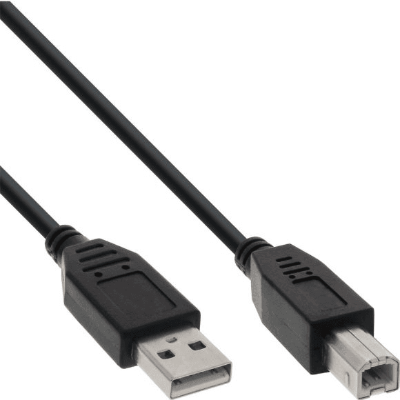 InLine 34503X USB kábel USB 2.0 0,3 m USB A USB B Čierna