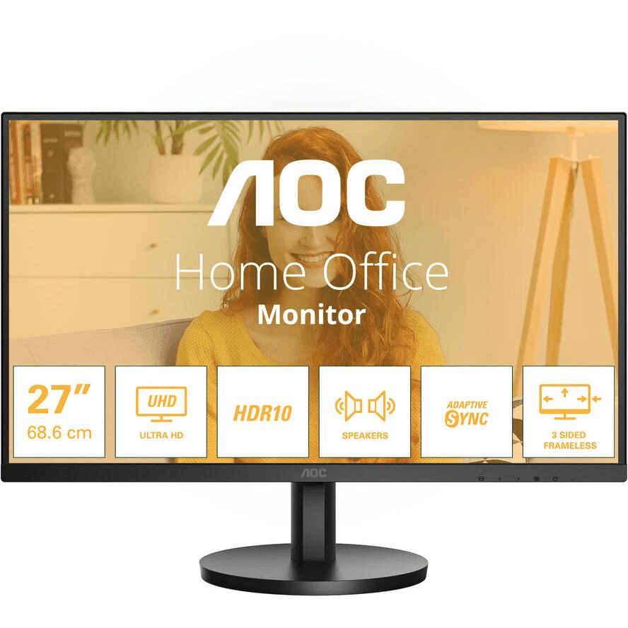 AOC B3 U27B3A LCD monitor 68,6 cm (27") 3840 x 2160 px 4K Ultra HD Čierna