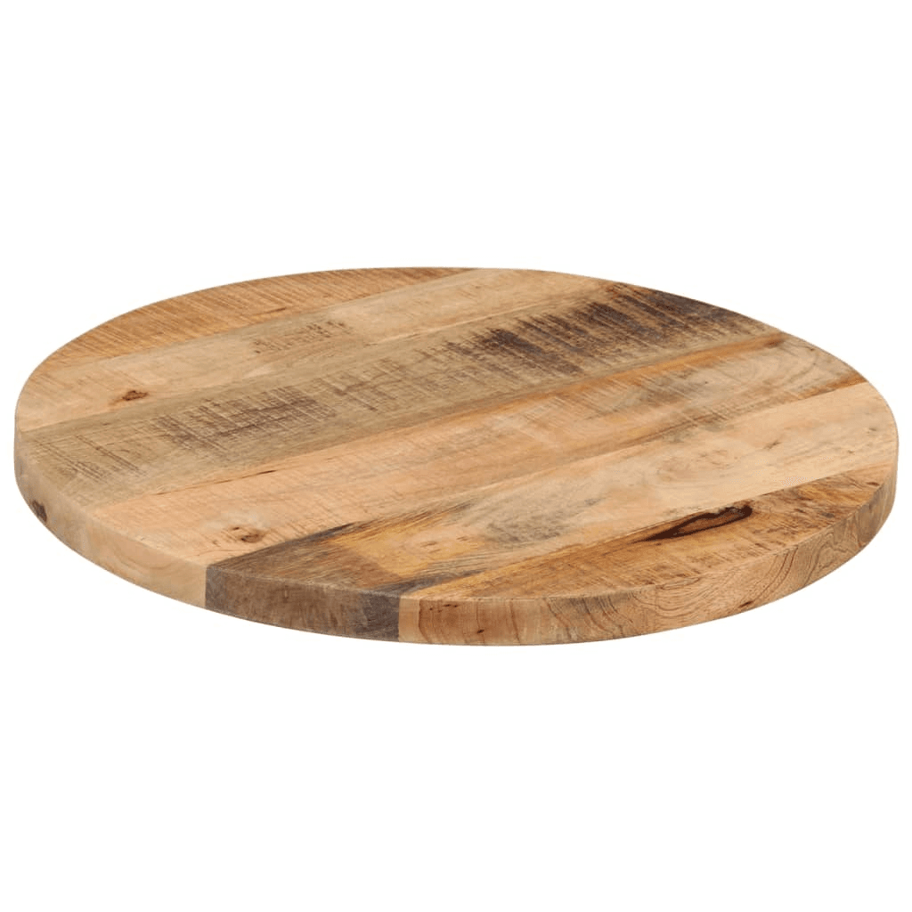 Doska stola, Ø 50x1,5 cm, okrúhle, surové masívne mangovníkové drevo