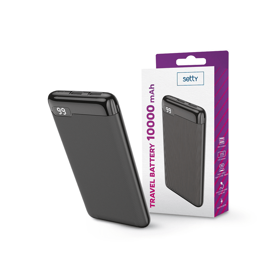 Powerbanka SETTY GSM106102 10000mAh čierna