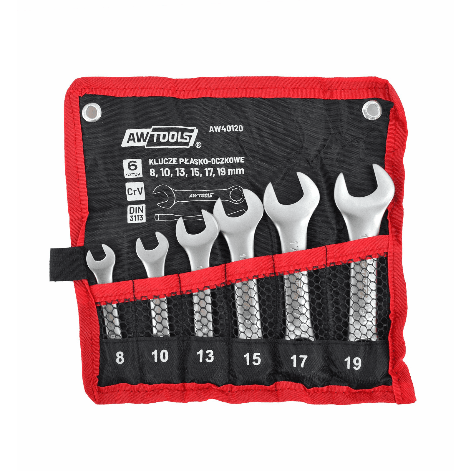 AWTOOLS KĽÚČ OČKO KRÁTKY KPL. 6ks 8mm-19mm (8,10,13,15,17,19
