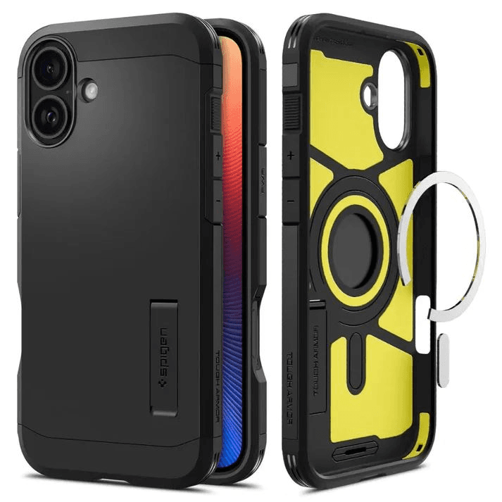Obal kryt Spigen Tough Armor MagSafe čierny pre Apple iPhone 16