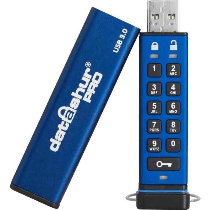 iStorage datAshur Pro USB kľúč 16 GB USB Typ-A 3.2 Gen 1 (3.1 Gen 1) Modrá