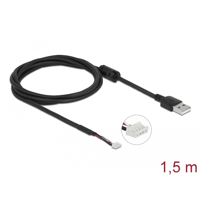 USB 2.0 prepojovací kábel pre kamerové moduly, 4-pinový V6, 1,5m, Delock