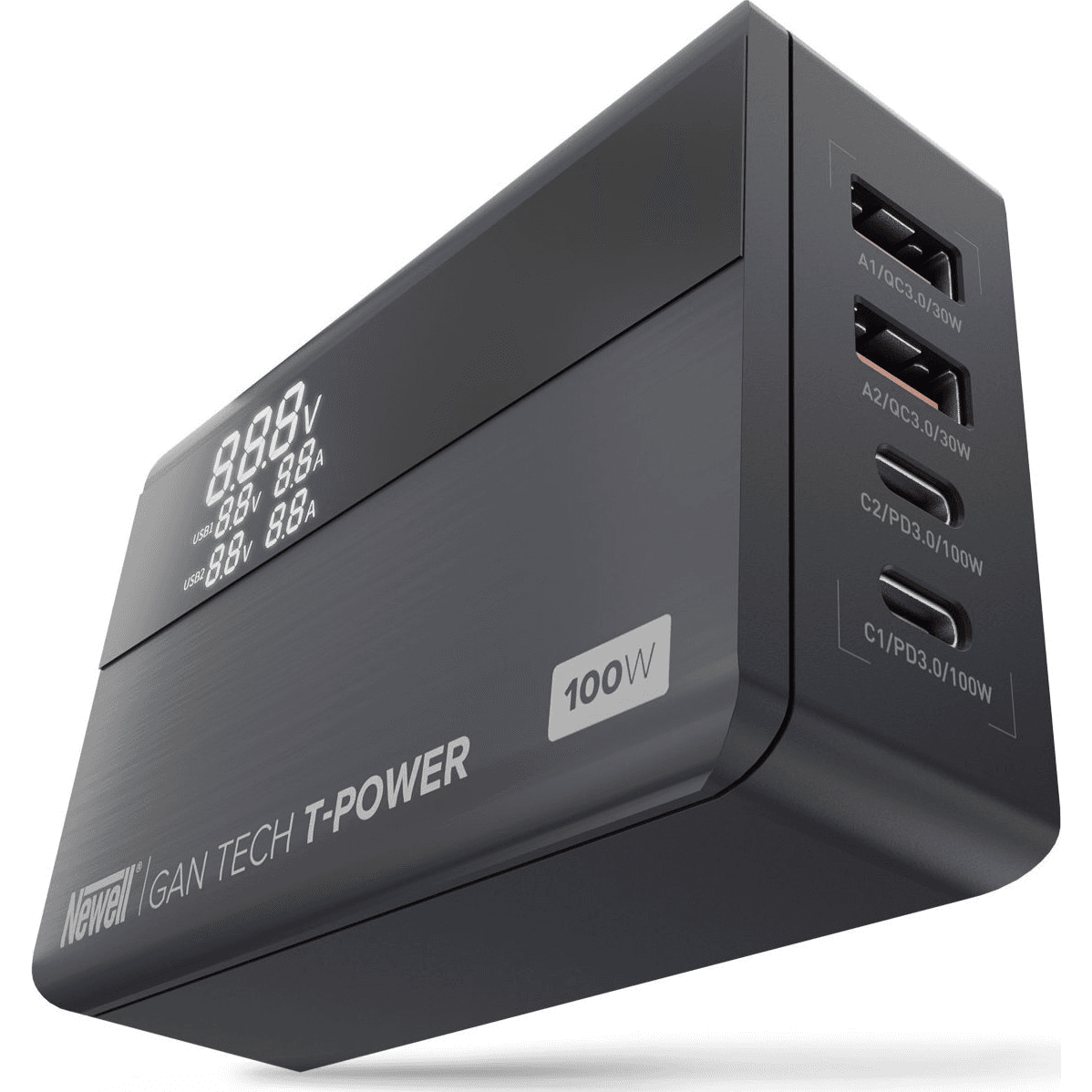 Nabíjačka 2xUSB-C + 2xUSB Newell GaN Tech 100W QC
