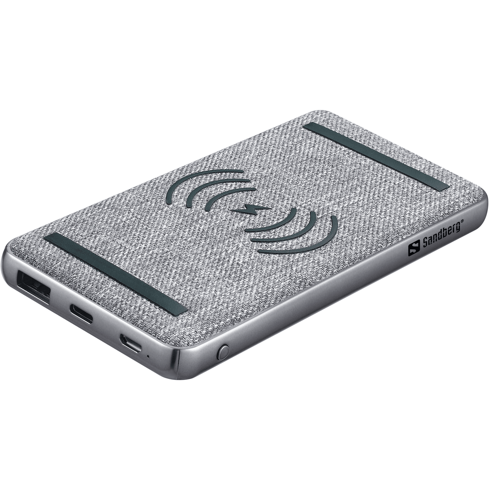 Sandberg 420-61 powerbank Lítium polymér (lipo) 10000 mAh Bezdrôtové nabíjanie Čierna, Šedá
