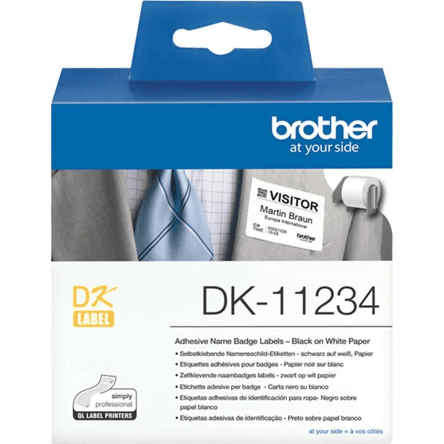 Brother DK-11234 potlačový štítok Biela Samolepiaci štítok