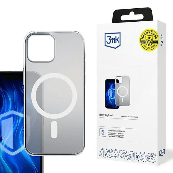 Obal kryt s MagSafe pre iPhone 15 Plus - 3mk Frosty MagCase White