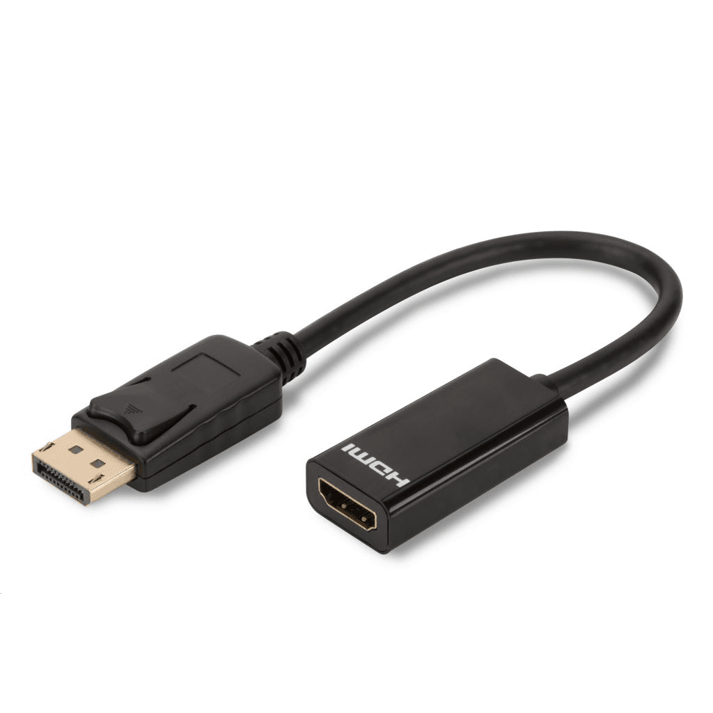 Adaptér Digitus AK-340400-001-S DisplayPort - HDMI 0,15 m čierny