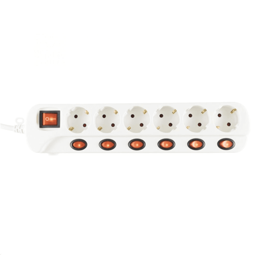 Napájacia rozvodná skrinka Home NVK 06K-3/WH/1,5, 3 m, H05VV-F, kábel 3G1,5