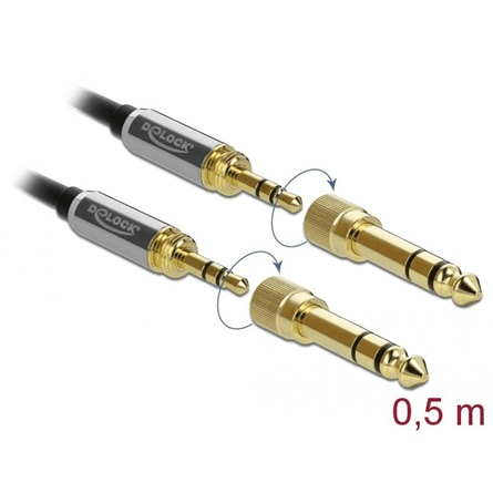 Kábel Delock 85784 jack 3,5 mm - jack 3,5 mm 0,5 m