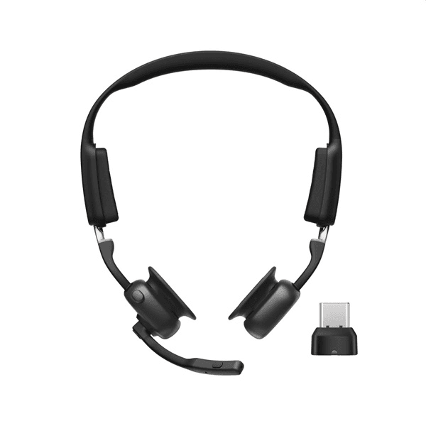 SHOKZ C610-AC-BK slúchadlo / náhlavná súprava Slúchadlá s mikrofónom Bezdrôtový Závesný Kancelária / call centrum USB Typ-C Bluetooth Čierna