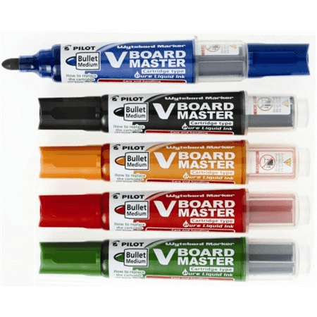 Sada 5 fixiek PILOT VBOARD MASTER s hubkou, mix farieb
