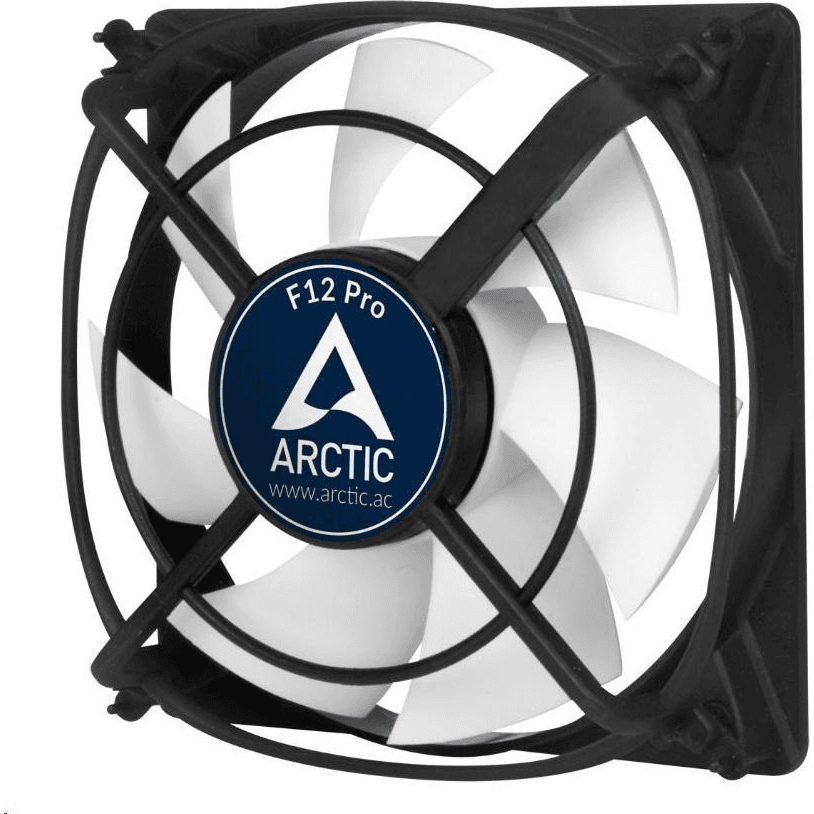 ARCTIC F12 Pro PWM Počítačová skriňa Ventilátor 12 cm Čierna, Biela