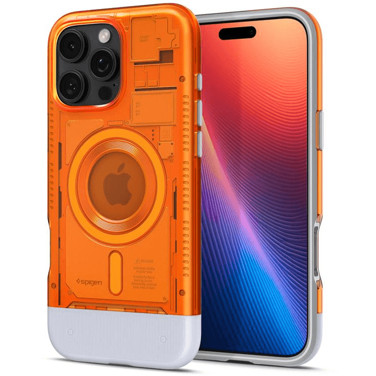 Puzdro pre iPhone 16 Pro, Spigen Classic C1 Mag, retro kryt, obal