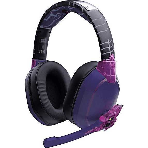 Lexip Sasuke Revenge Slúchadlá s mikrofónom Káblový a bezdrôtový Pres hlavu Hranie Bluetooth Čierna, Purpurová