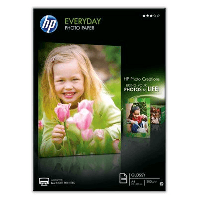 HP Everyday Photo Paper, Glossy, 200 g/m2, A4 (210 x 297 mm), 100 sheets fotopapier Lesk