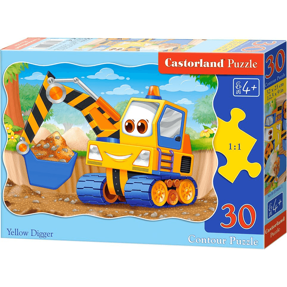 Castorland Yellow Digger 30 pcs Obrysové puzzle 30 kusov rozprávky