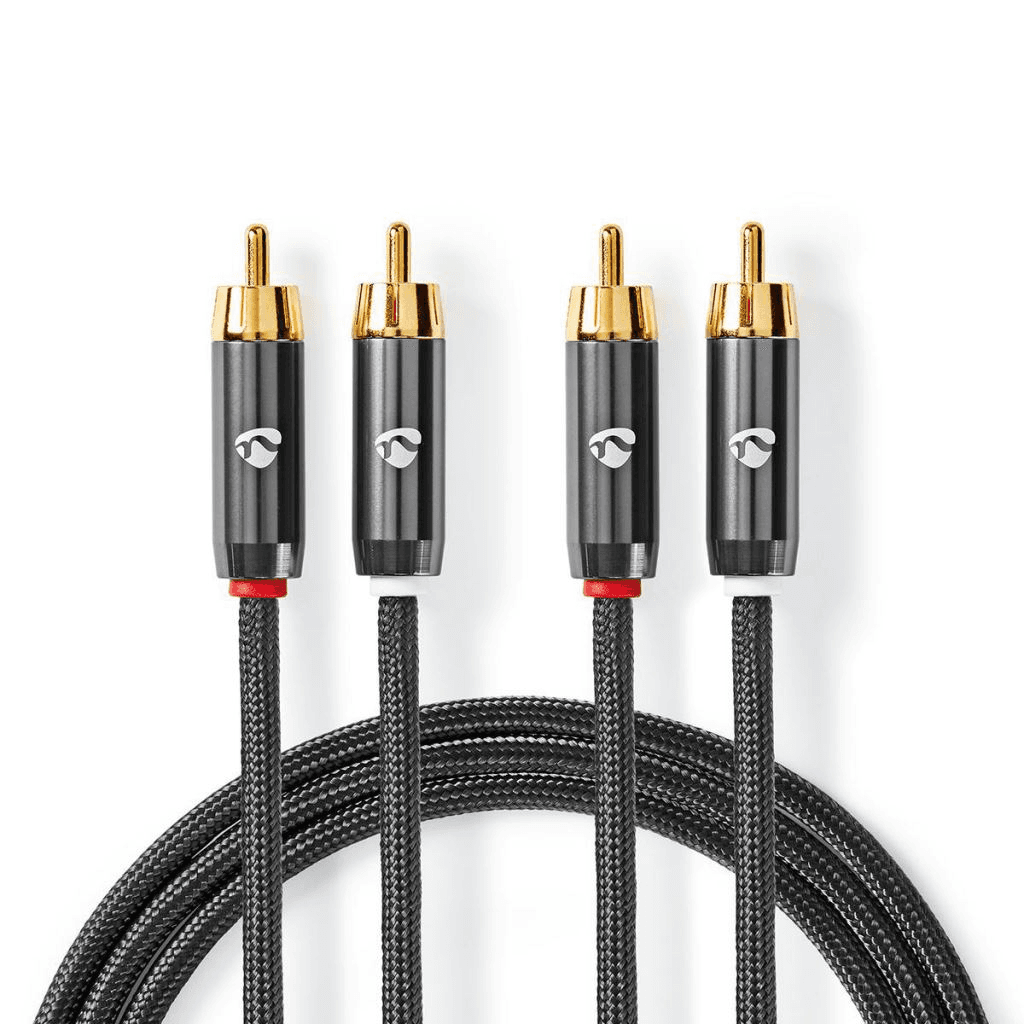 Nedis CATB24200GY50 audio kábel 5 m 2 x RCA Sivá
