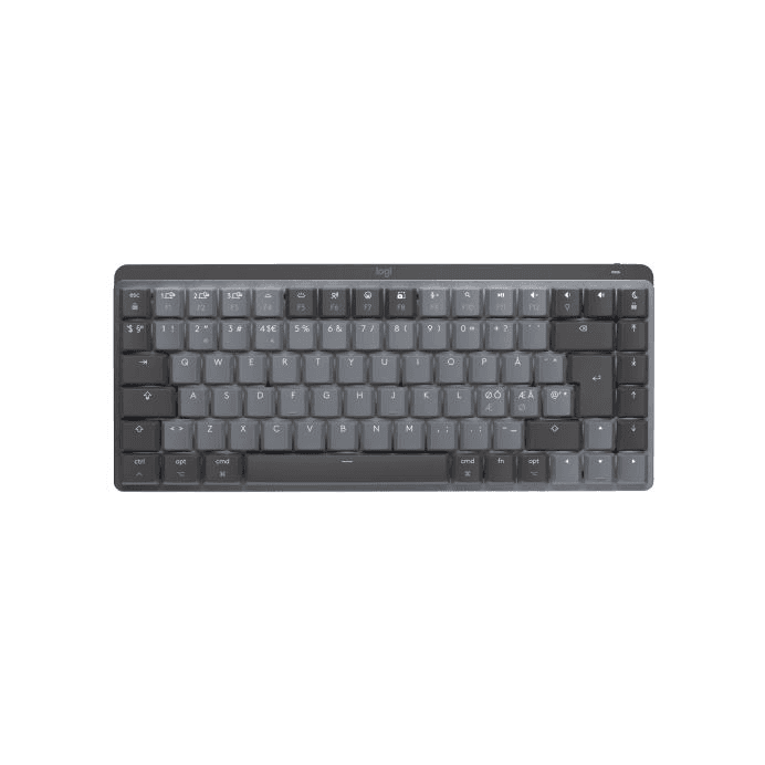 Logitech MX Mini Mechanical for Mac klávesnica Kancelária Bluetooth QWERTY US International Grafit, Šedá