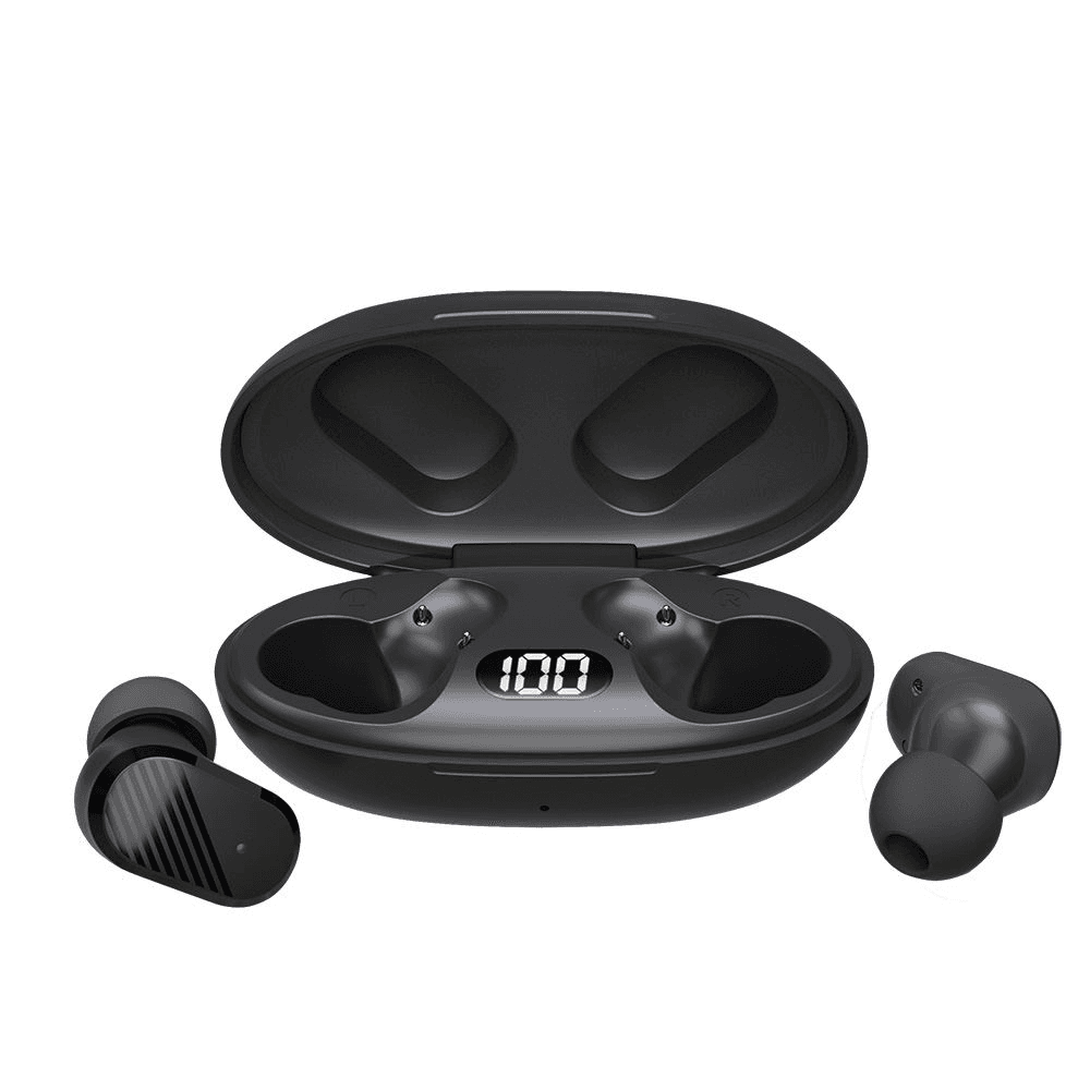 Bezdrôtové Bluetooth 5.3 slúchadlá do uší SAVIO TWS-10 IPX4 čierne