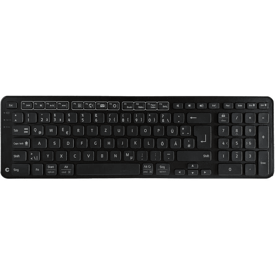 Contour Design Balance klávesnica Kancelária Bezdrôtové RF + USB QWERTZ Nemecký Čierna
