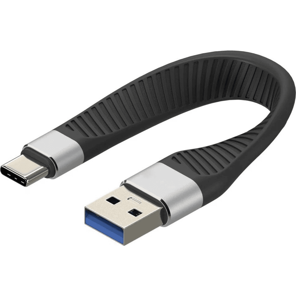 Techly ICOC-USBC-FL-U322 USB kábel USB 3.2 Gen 2 (3.1 Gen 2) 0,12 m Čierna