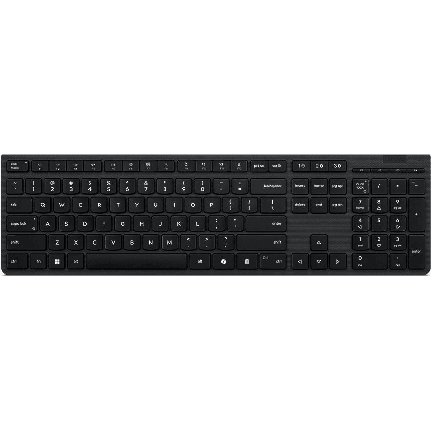 Lenovo 4Y41R64540 klávesnica Domov / kancelária RF Wireless + Bluetooth US English Čierna