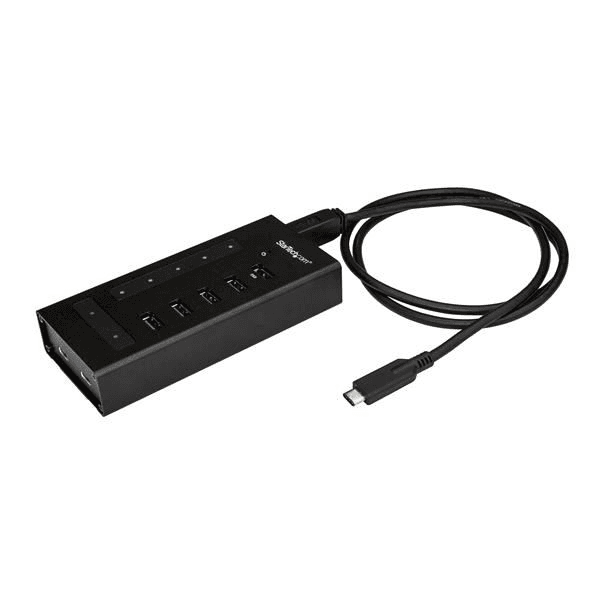 StarTech.com HB30C5A2CST hub USB 3.2 Gen 1 (3.1 Gen 1) Type-B 5000 Mbit/s Čierna