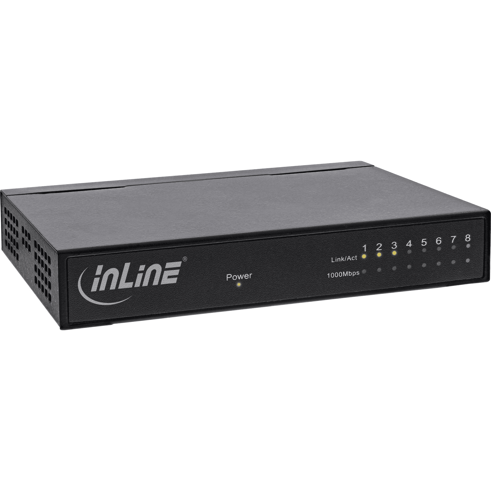 InLine 32308M sieťový prepínač Gigabit Ethernet (10/100/1000) Čierna