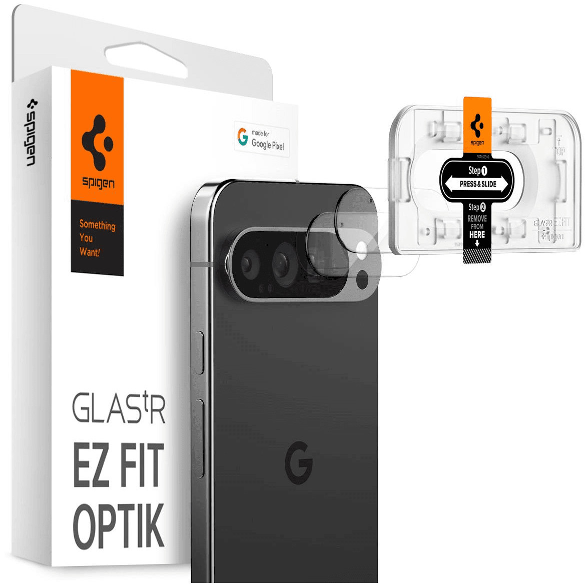 Tvrdené sklo na fotoaparát pre Pixel 9 Pro XL, Spigen EZ Fit Optik 2P, kryt