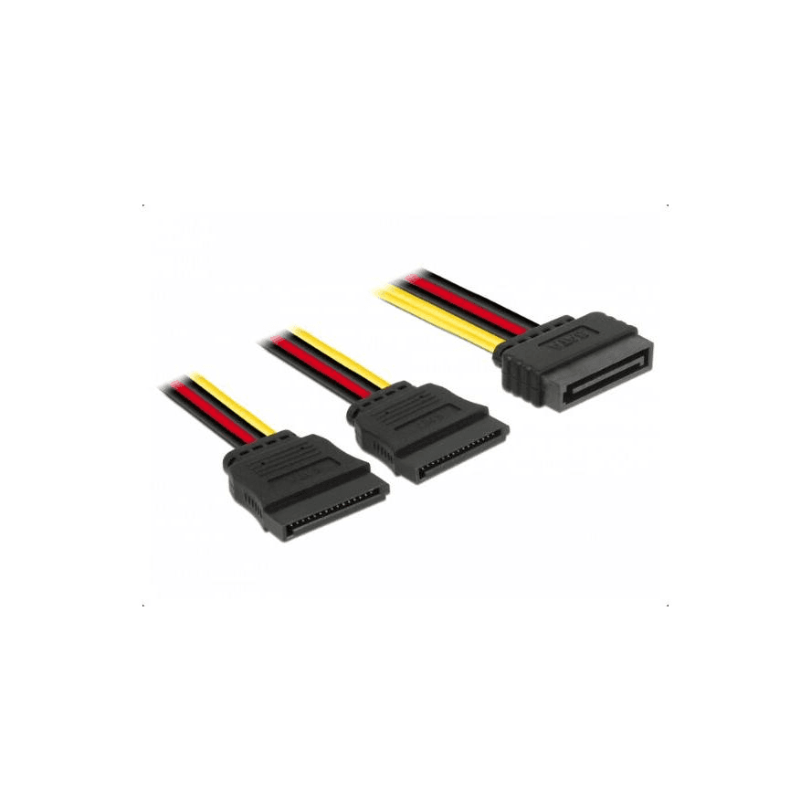 Napájací kábel Delock SATA 15-pin > 2 x SATA HDD – rovný Delock 60174