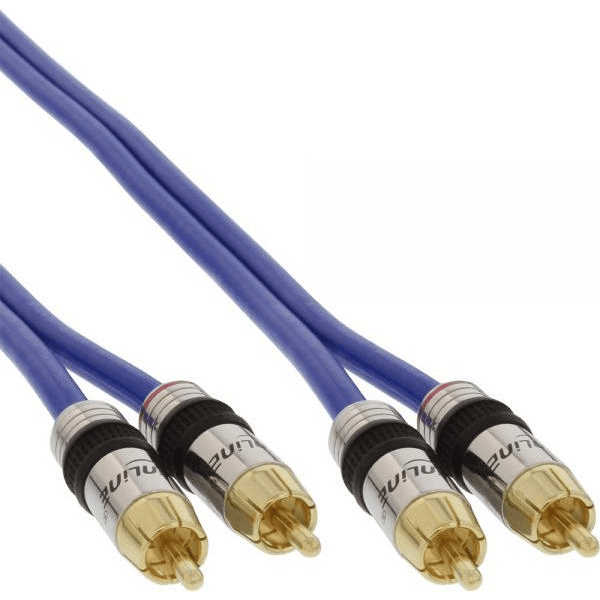 InLine 4043718108350 audio kábel 25 m 2 x RCA Modrá